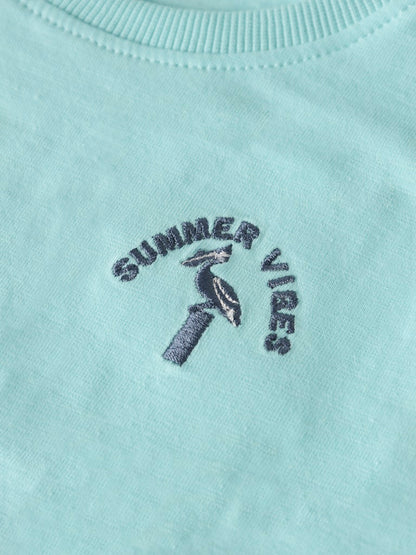 Kortärmad T-shirt Pelikan Flapz Turkos