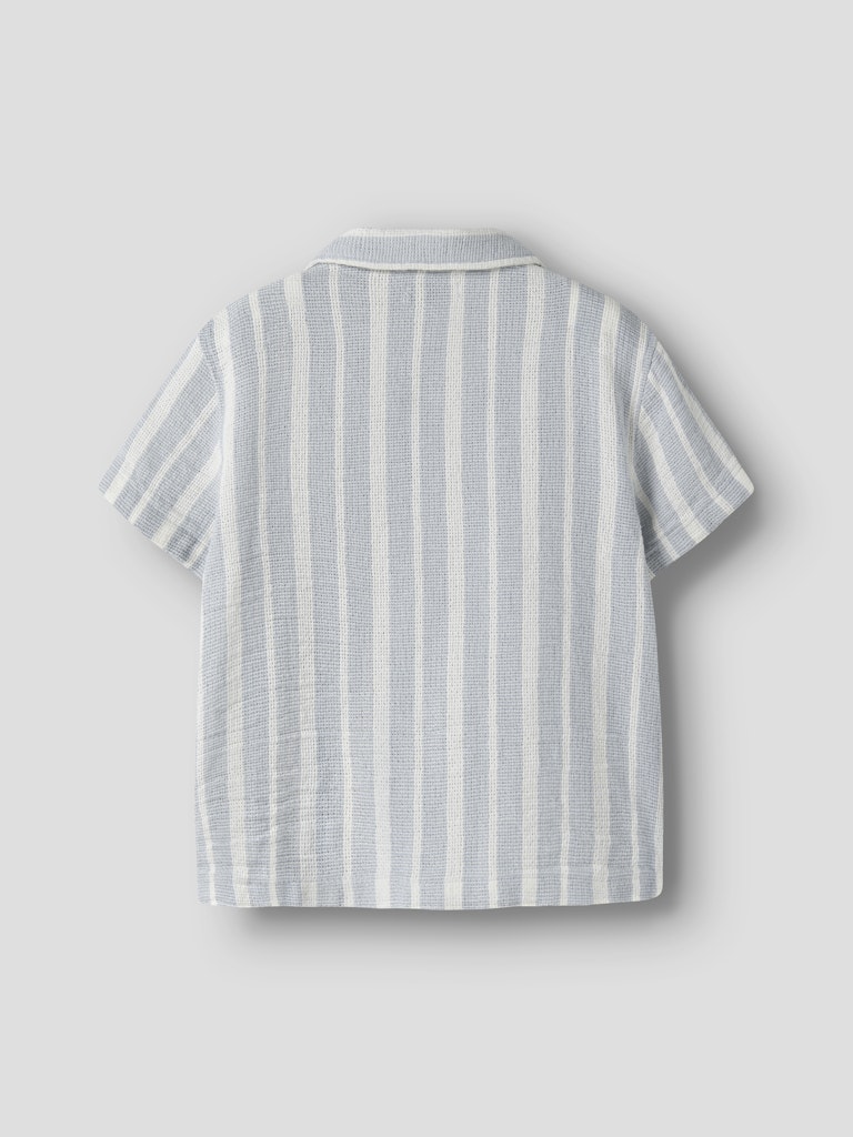 Skjorta Foko Kortärmad Randig Blå/Vit