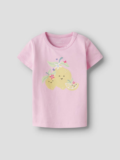T-shirt Kortärmad Citroner Fitruz Rosa