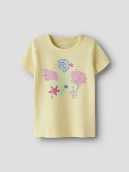 T-shirt Kortärmad Snäckor Fitruz Gul