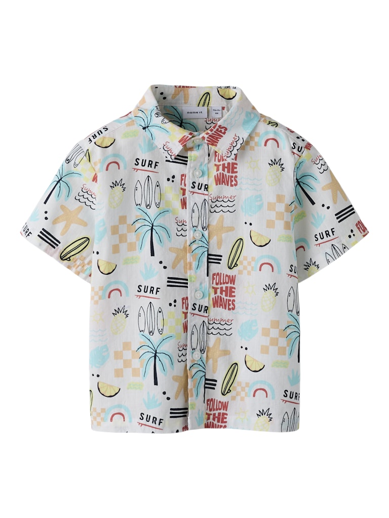 Skjorta Kortärmad Beach Fhest Mönstrad Vit
