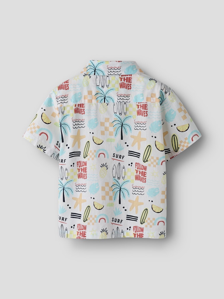 Skjorta Kortärmad Beach Fhest Mönstrad Vit