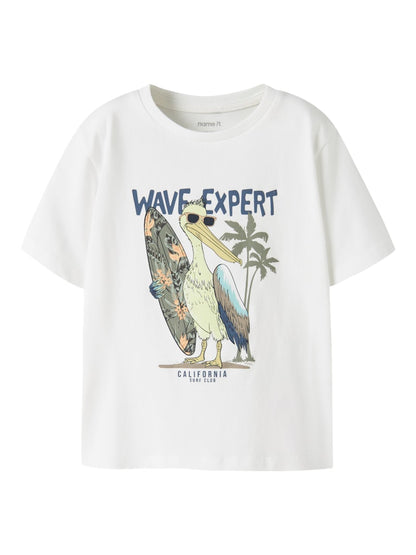 Kortärmad T-shirt Fågel Fopz Vit