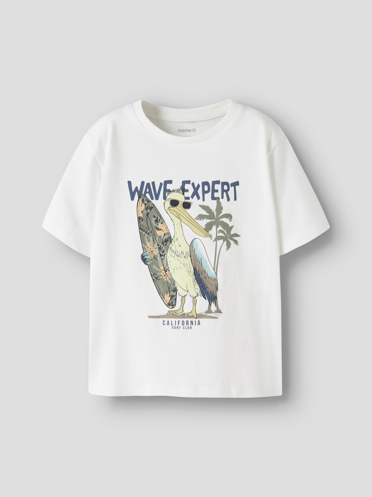 Kortärmad T-shirt Fågel Fopz Vit