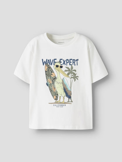 Kortärmad T-shirt Fågel Fopz Vit