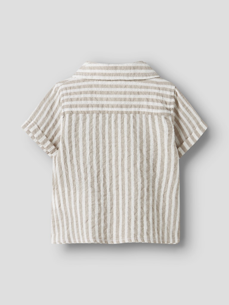 Skjorta Kortärmad Fedenis B Randig Beige/Vit