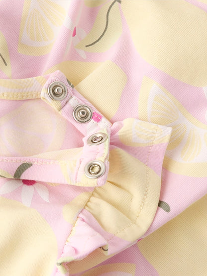 Klänning Filuaz Citroner Kortärmad Rosa