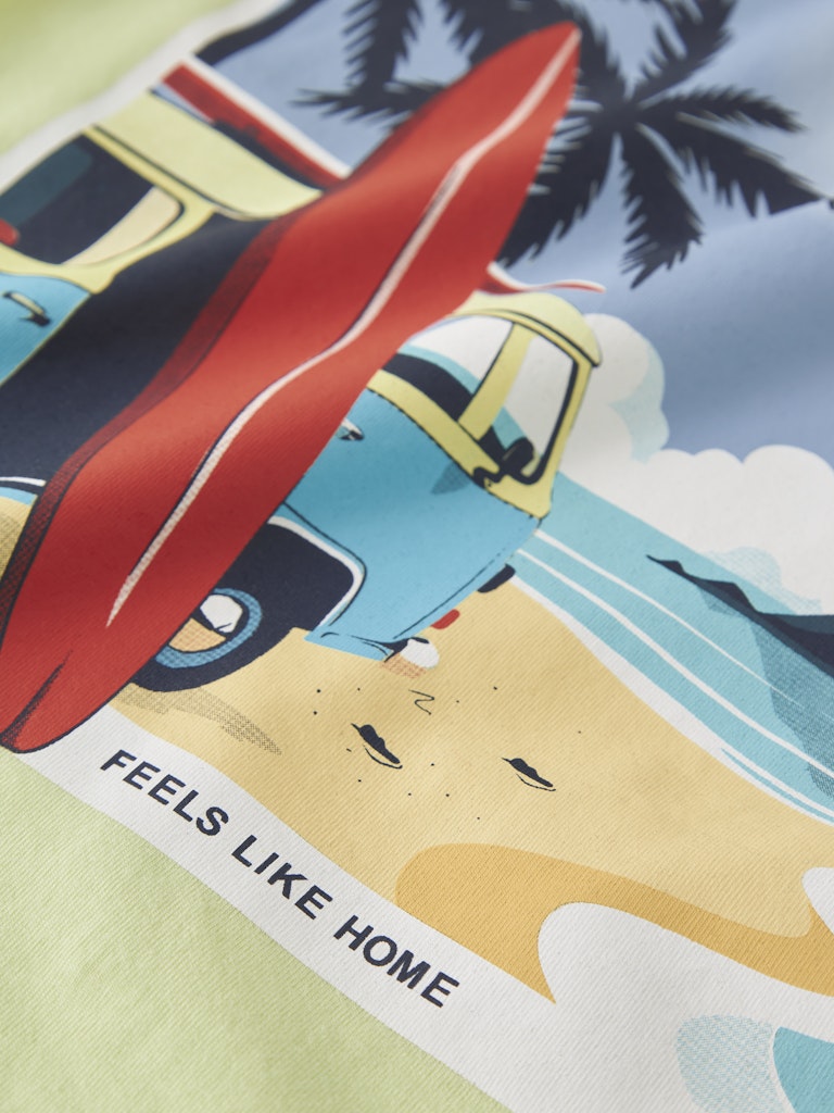 T-shirt Fivil Surf Paradise Lime