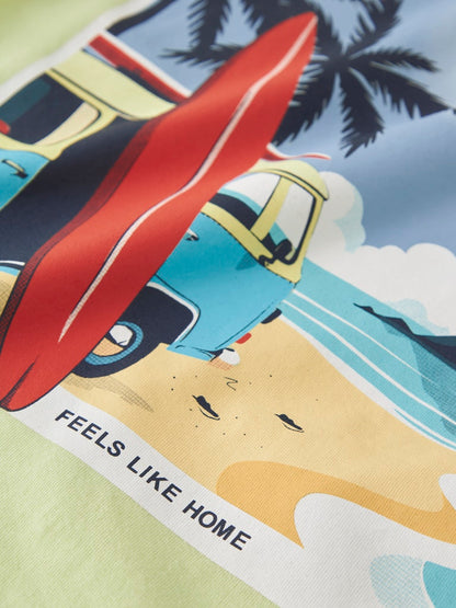 T-shirt Fivil Surf Paradise Lime