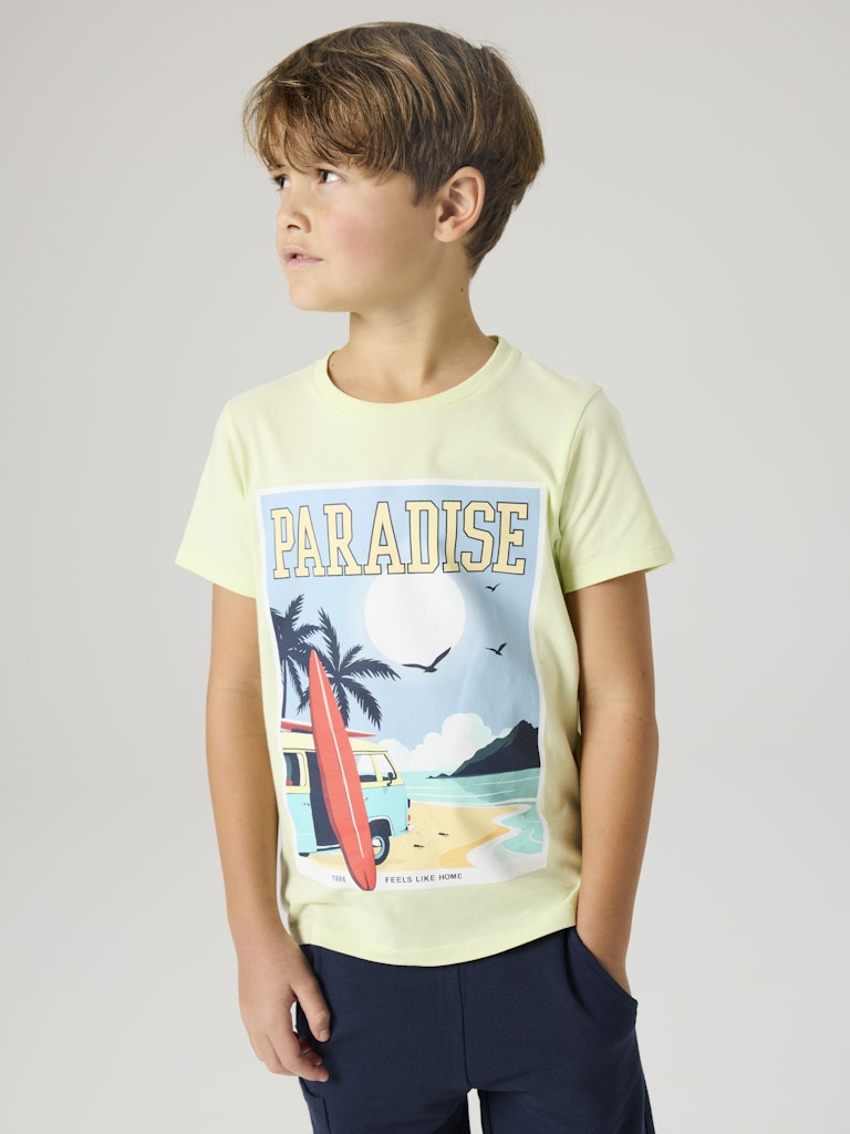 T-shirt Fivil Surf Paradise Lime