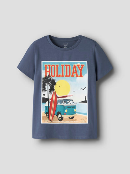 T-shirt Fivil Surf Holiday Blå