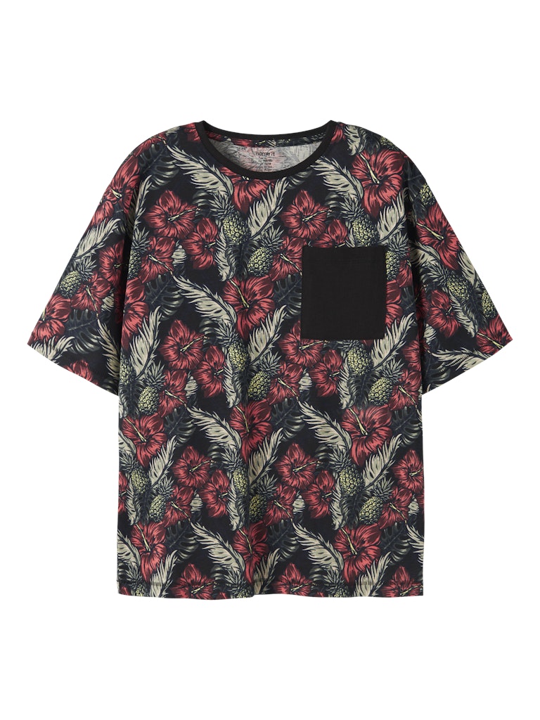 T-shirt Fern Kortärmad Mönstrad Svart