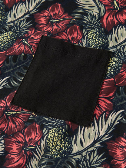 T-shirt Fern Kortärmad Mönstrad Svart