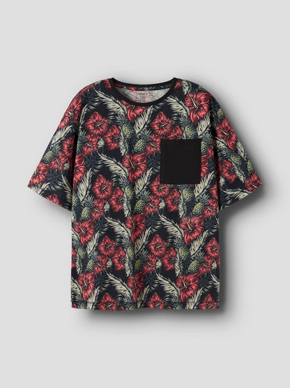 T-shirt Fern Kortärmad Mönstrad Svart