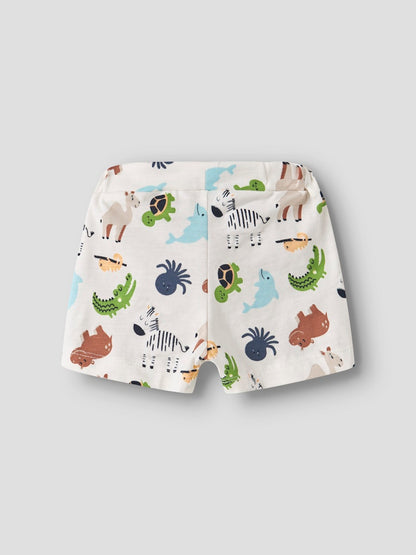 Shorts Fari Djurmönster Vit