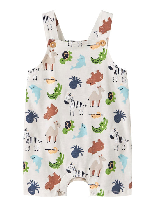 Hängselshorts Fari Djurmönster Vit