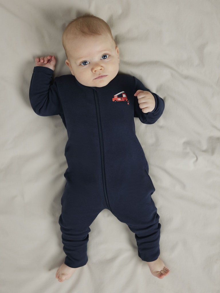 2-pack Pyjamas Brandbilar Dragkedja Blå/Grå