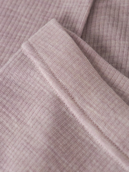Leggings Merinoull Wax M Ribbad Enfärgad Rosa