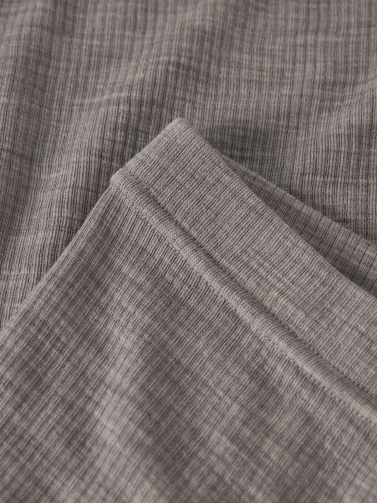 Leggings Merinoull Wax M Ribbad Enfärgad Beige