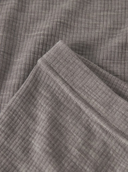 Leggings Merinoull Wax M Ribbad Enfärgad Beige