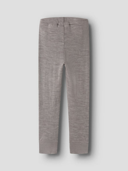 Leggings Merinoull Wax M Ribbad Enfärgad Beige