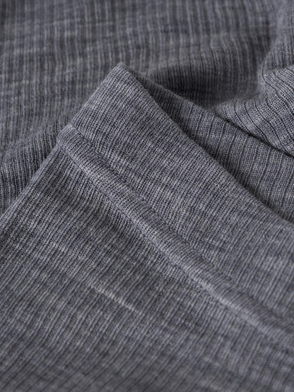 Leggings Merinoull Wax M Ribbad Enfärgad Blå