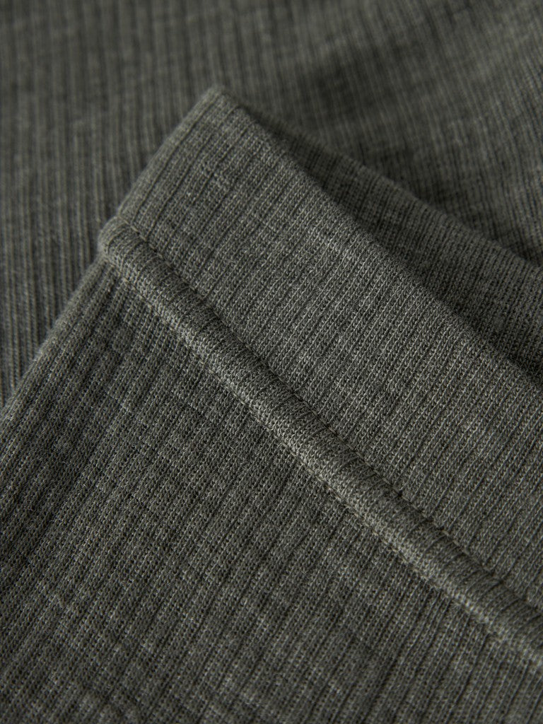 Leggings Merinoull Wax M Ribbad Enfärgad Grön