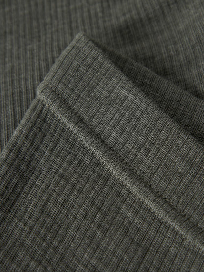 Leggings Merinoull Wax M Ribbad Enfärgad Grön