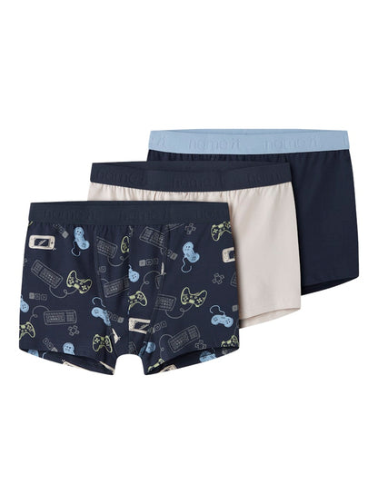 Kalsonger Boxer 3-Pack Game  Blå/Beige/Blå