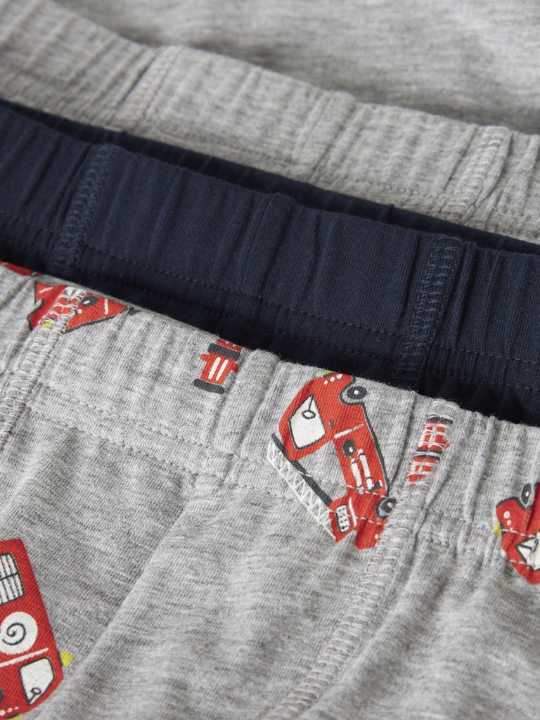 3-P Kalsonger Brandbilar Grå/Blå/Grå