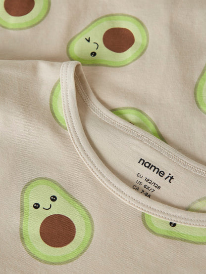Pyjamas Långärmad Avocado K Beige