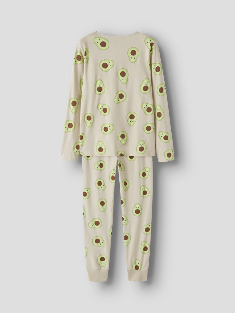 Pyjamas Långärmad Avocado M Beige