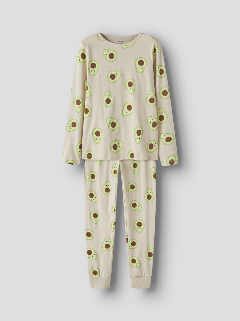 Pyjamas Långärmad Avocado M Beige