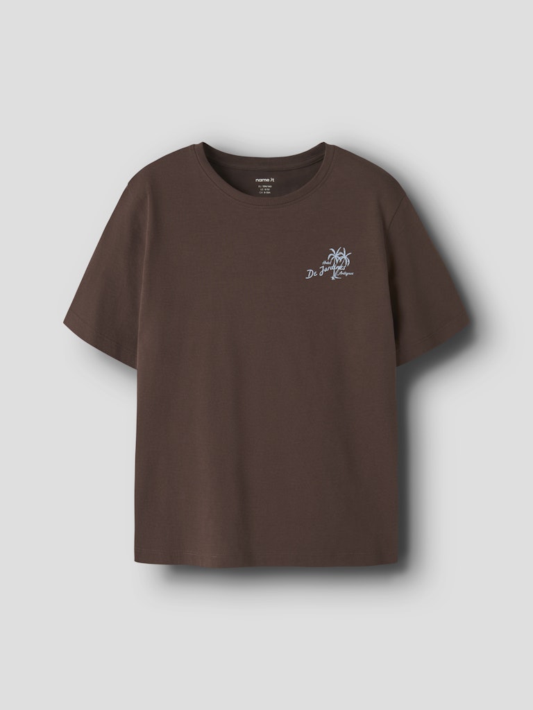 T-shirt Kortärmad Haslo Backprint Brun