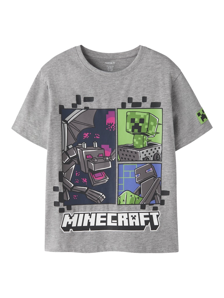 T-shirt Minecraft Kortärmad Mykin Grå