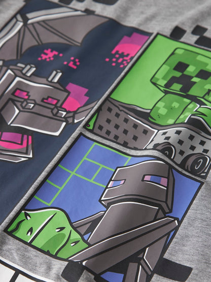 T-shirt Minecraft Kortärmad Mykin Grå