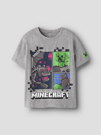 T-shirt Minecraft Kortärmad Mykin Grå