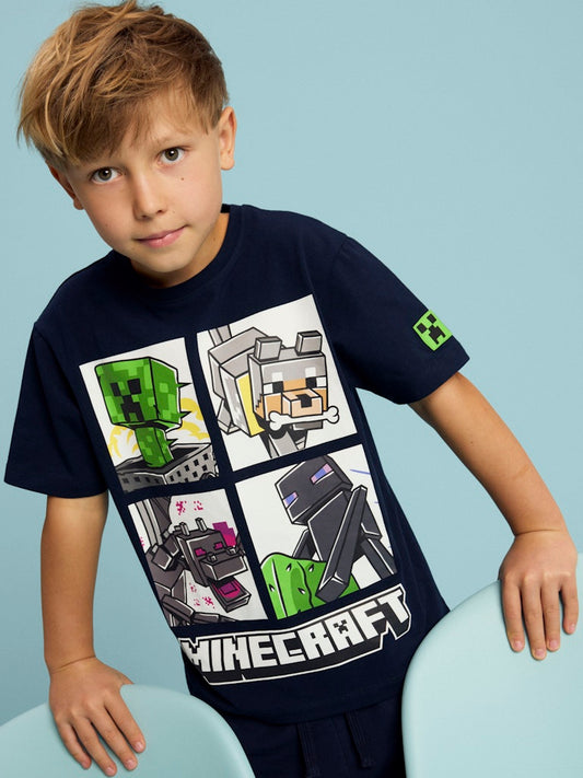 T-shirt Minecraft Kortärmad Mykin Blå