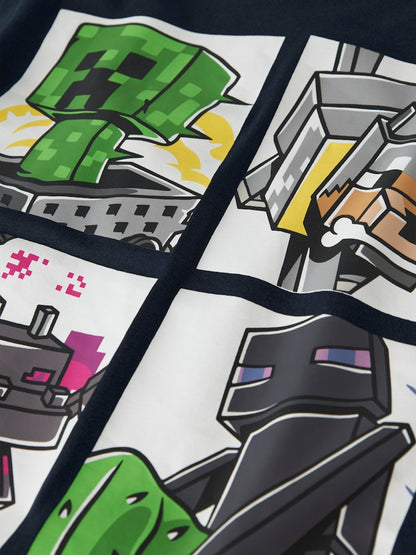 T-shirt Minecraft Kortärmad Mykin Blå