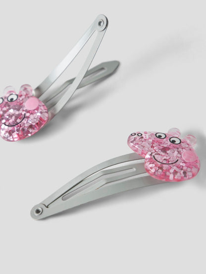 Hårspännen Greta Gris 2-pack Arna Grön/Rosa