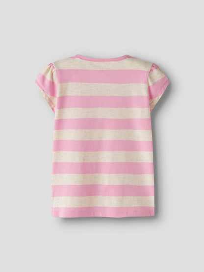 Kortärmad Topp Greta Gris Randig Arra Rosa