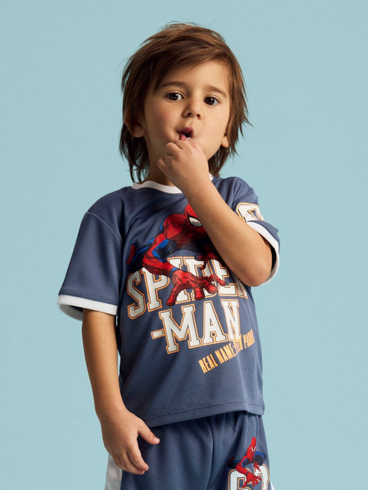 T-shirt Kortärmad Spiderman Poly Anri Blå