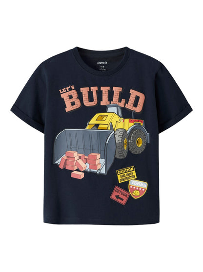 T-shirt Kortärmad Tonka Bilar Fordon Blå