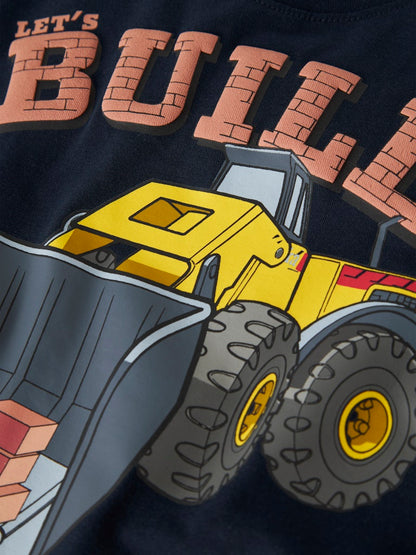 T-shirt Kortärmad Tonka Bilar Fordon Blå