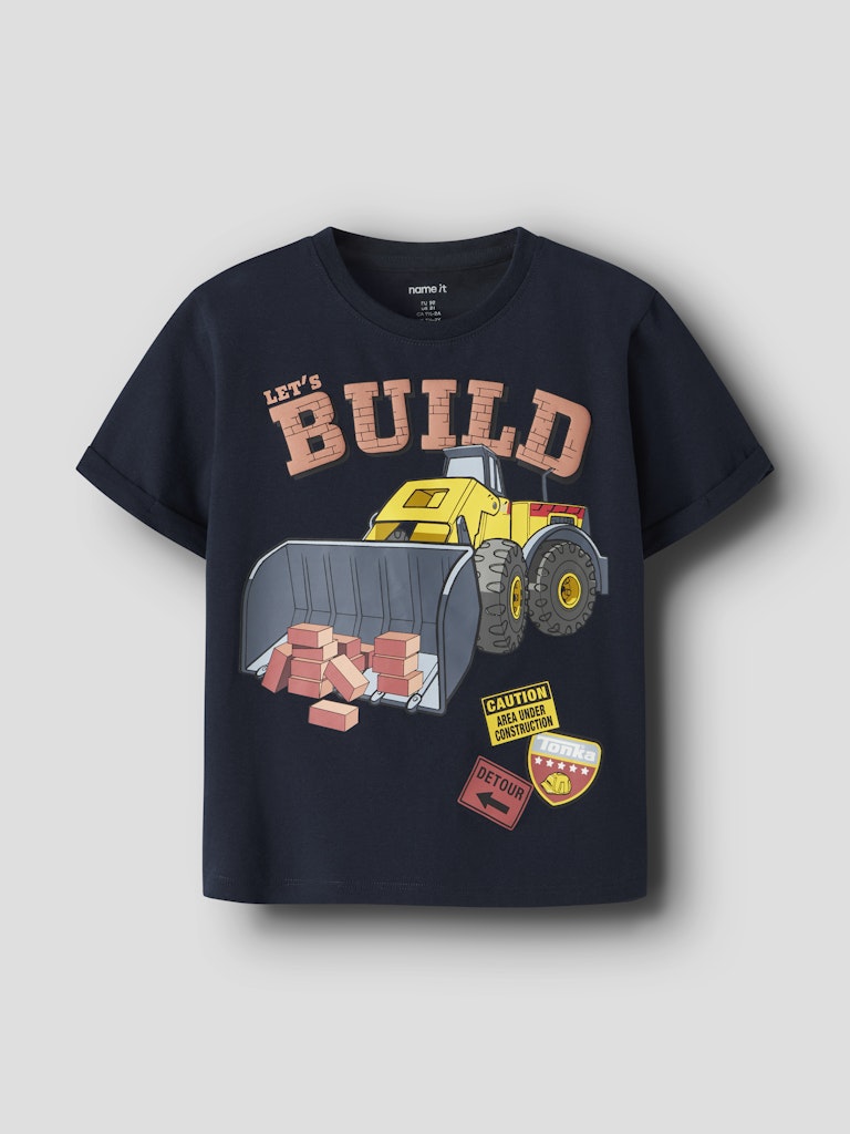 T-shirt Kortärmad Tonka Bilar Fordon Blå