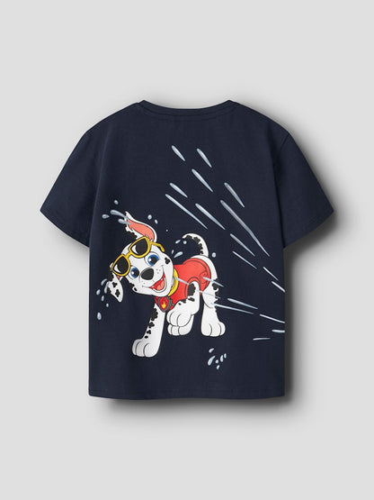 T-shirt Paw Patrol Chase Marshall Rubble Macas Marinblå