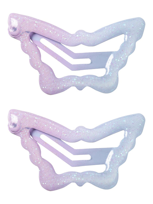 Hårspännen 2-p Fjäril Lila