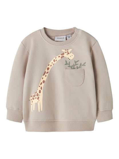 Sweattröja Giraff Hall Beige