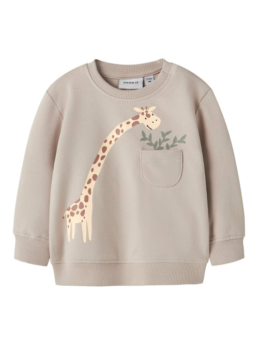 Sweattröja Giraff Hall Beige