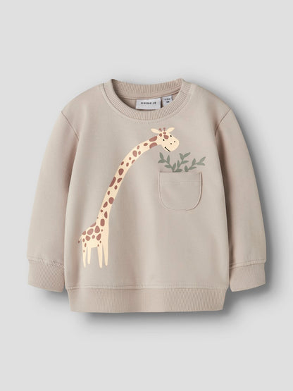 Sweattröja Giraff Hall Beige